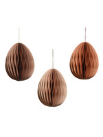Decoris Honeycomb Paper Hanging Egg 12x9cm