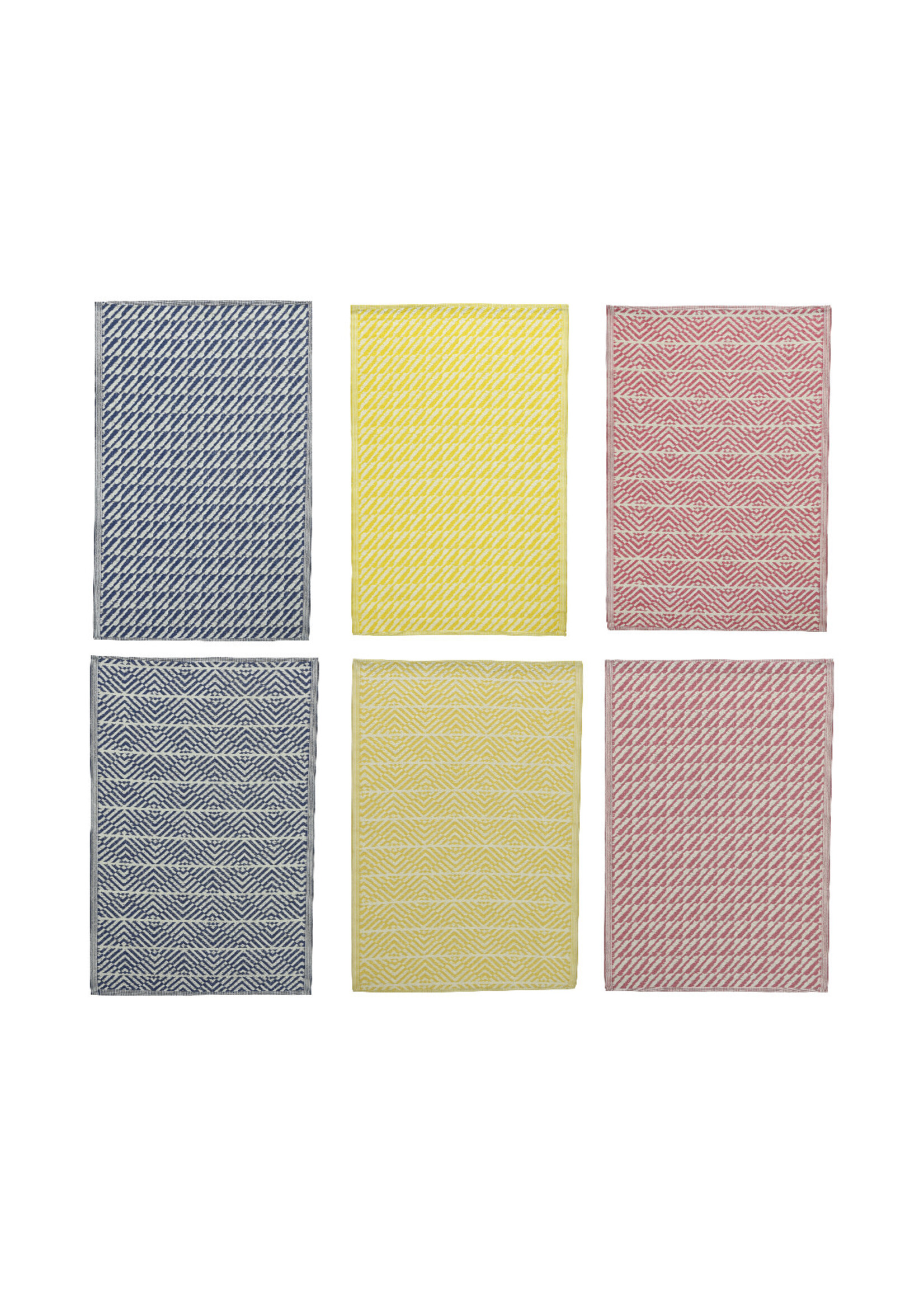 Decoris Outdoor Rug Blue, Yellow or  Pink - 180 x 120cm
