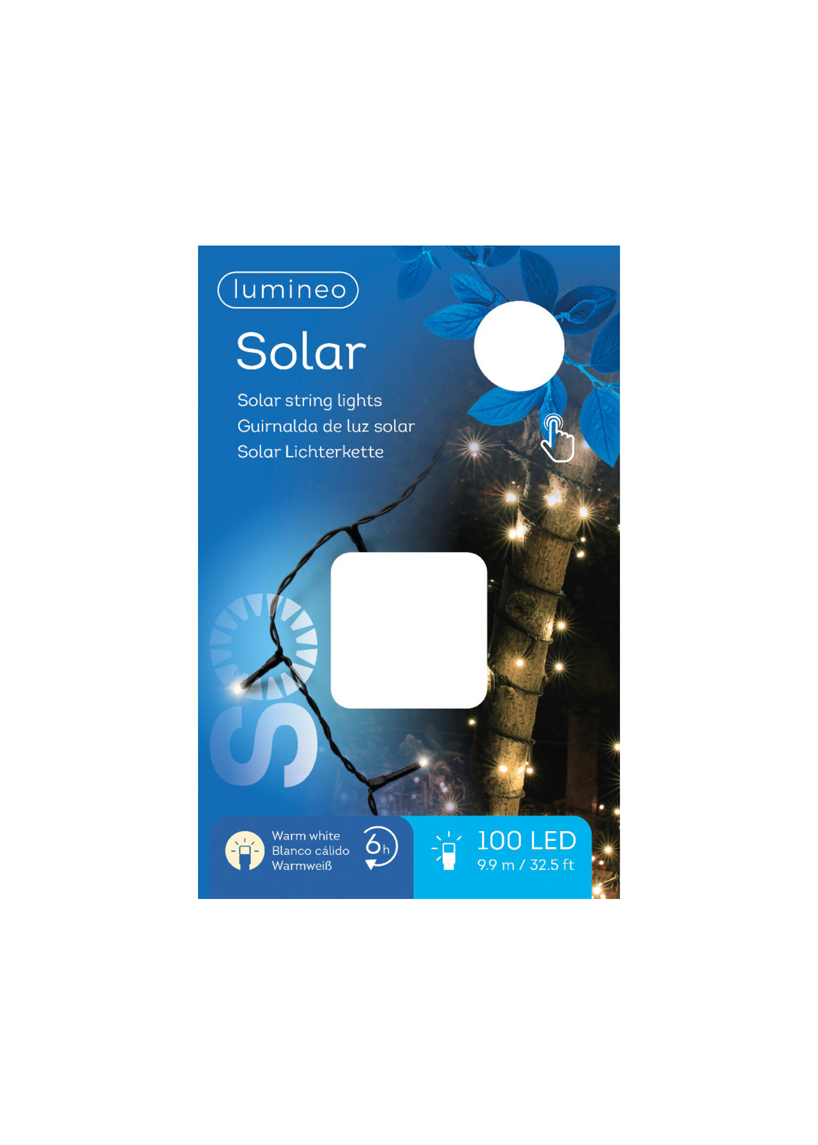 Lumiere Warm White Solar 100 LED string lights