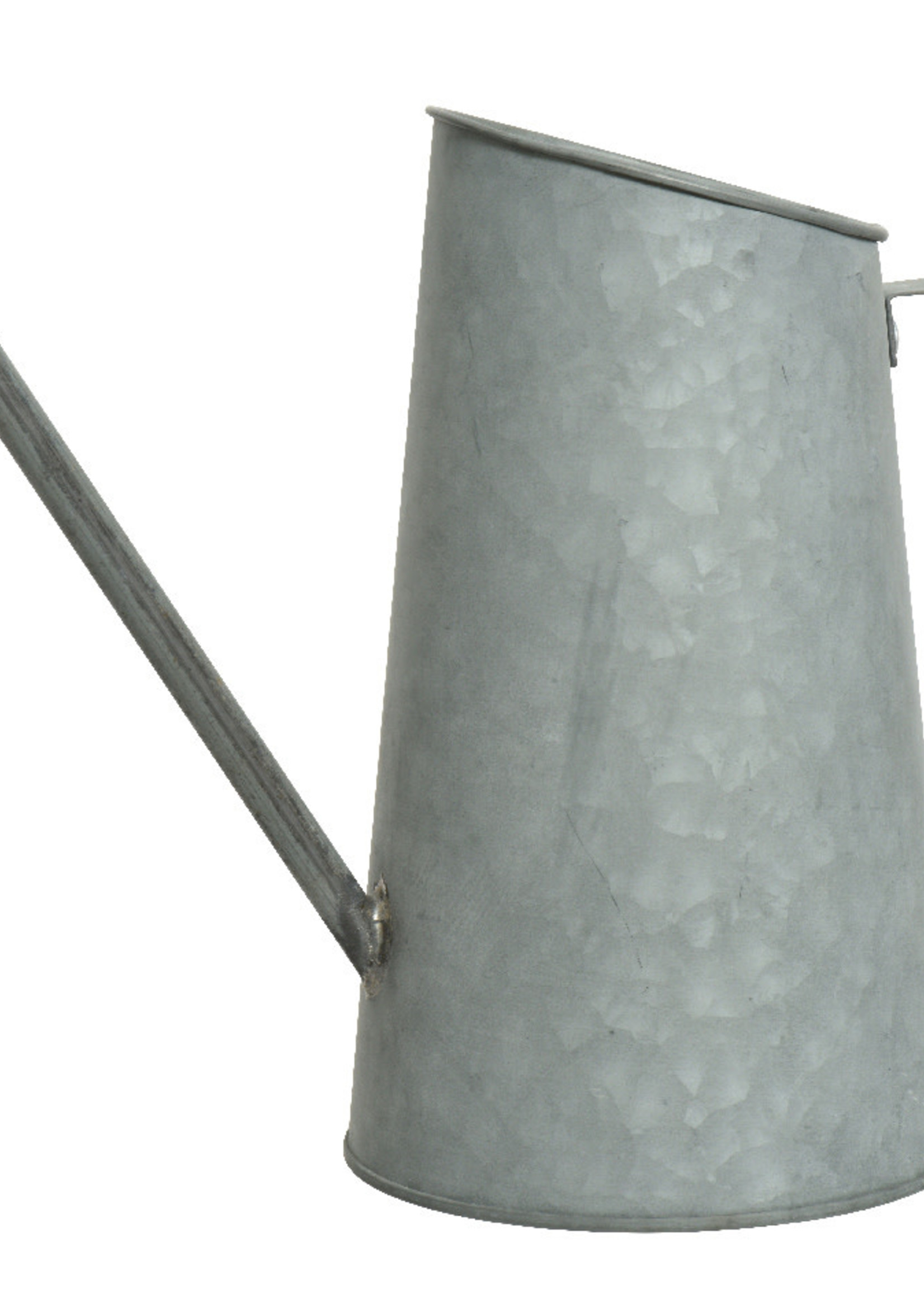 Decoris Galvanised Watering Can - Wooden Handle 29 x 12 x 22cm