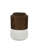 Decoris Decoris Vase - Glass and Wood 32 x 19cm