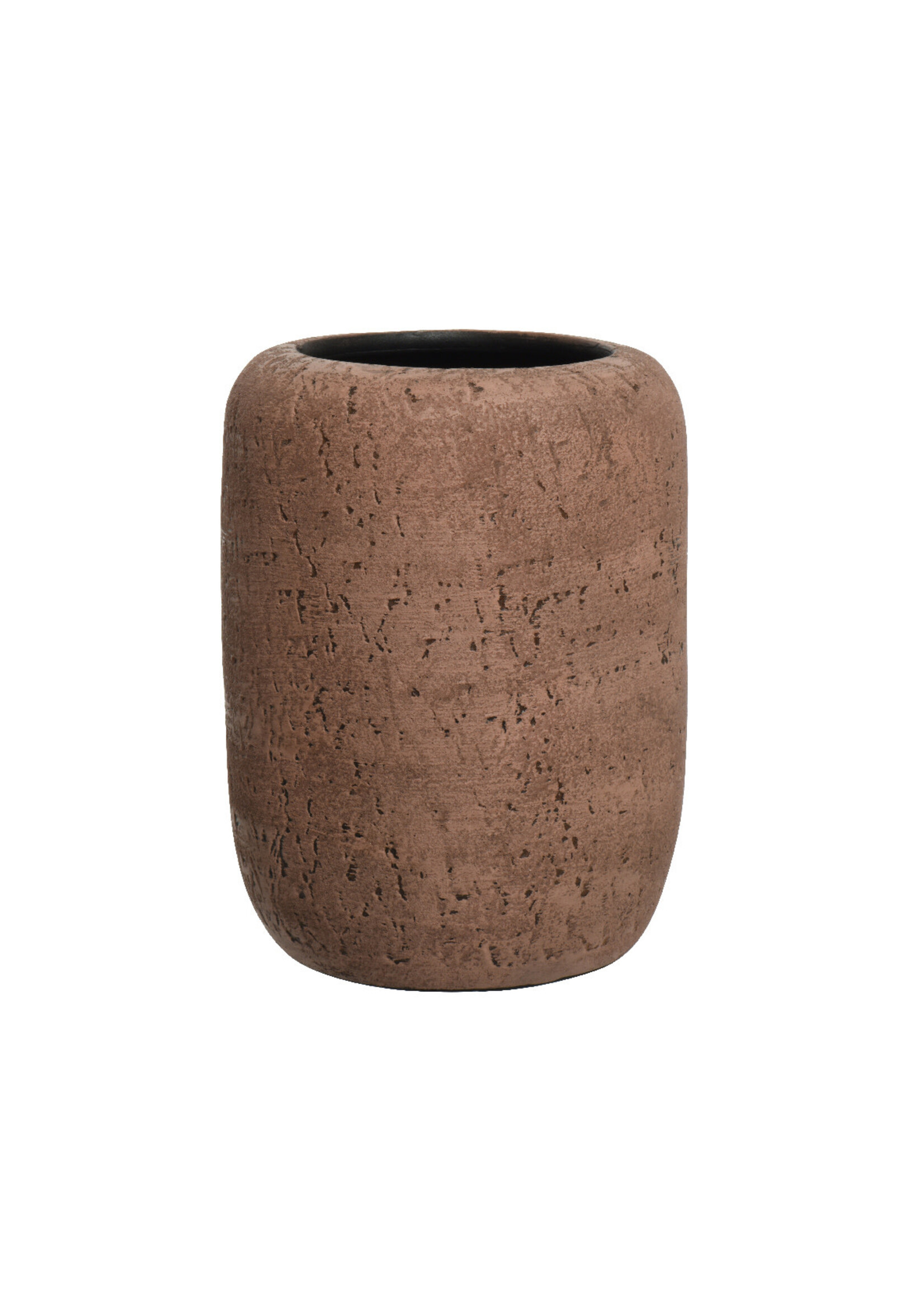 Decoris Round Terracotta Vase 25 x 19cm