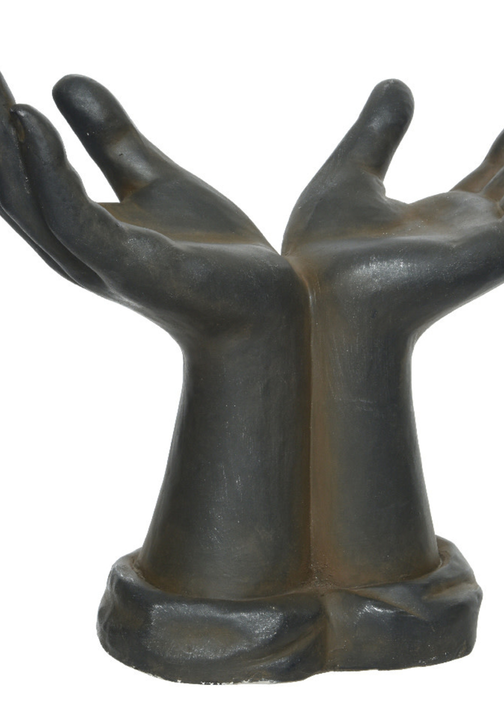 Decoris Pot Hands Statue - Anthracite 36 x 20 x 43cm