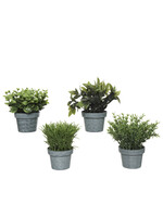 Everlands Mini Artificial Plant in a Grey Pot 13 x 10cm