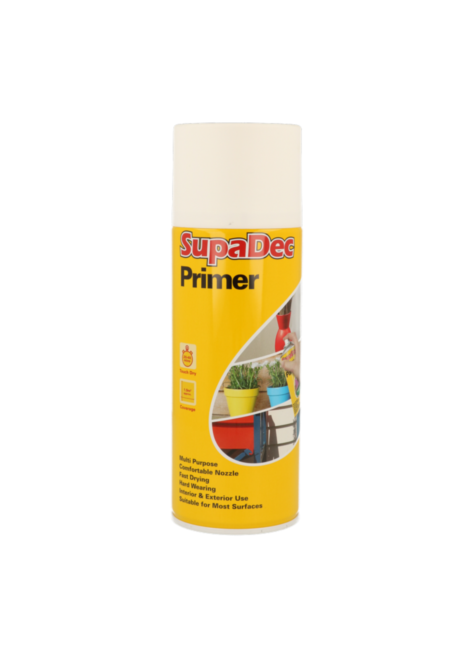 SupaDec Spray Paint  400ml  White Primer