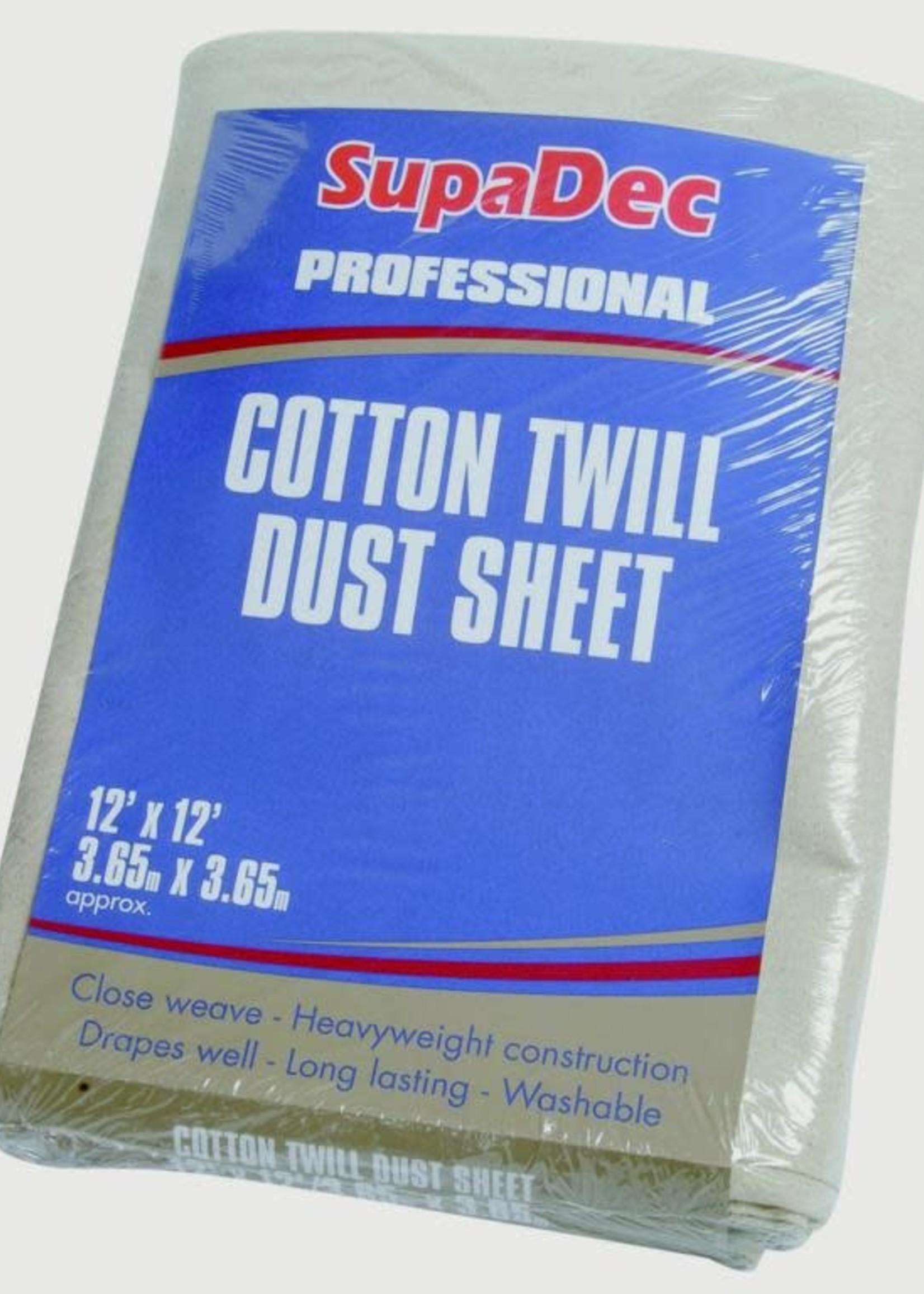SupaDec SupaDec Cotton Twill Dust Sheet 12' x 12' (3.6m x 3.6m)