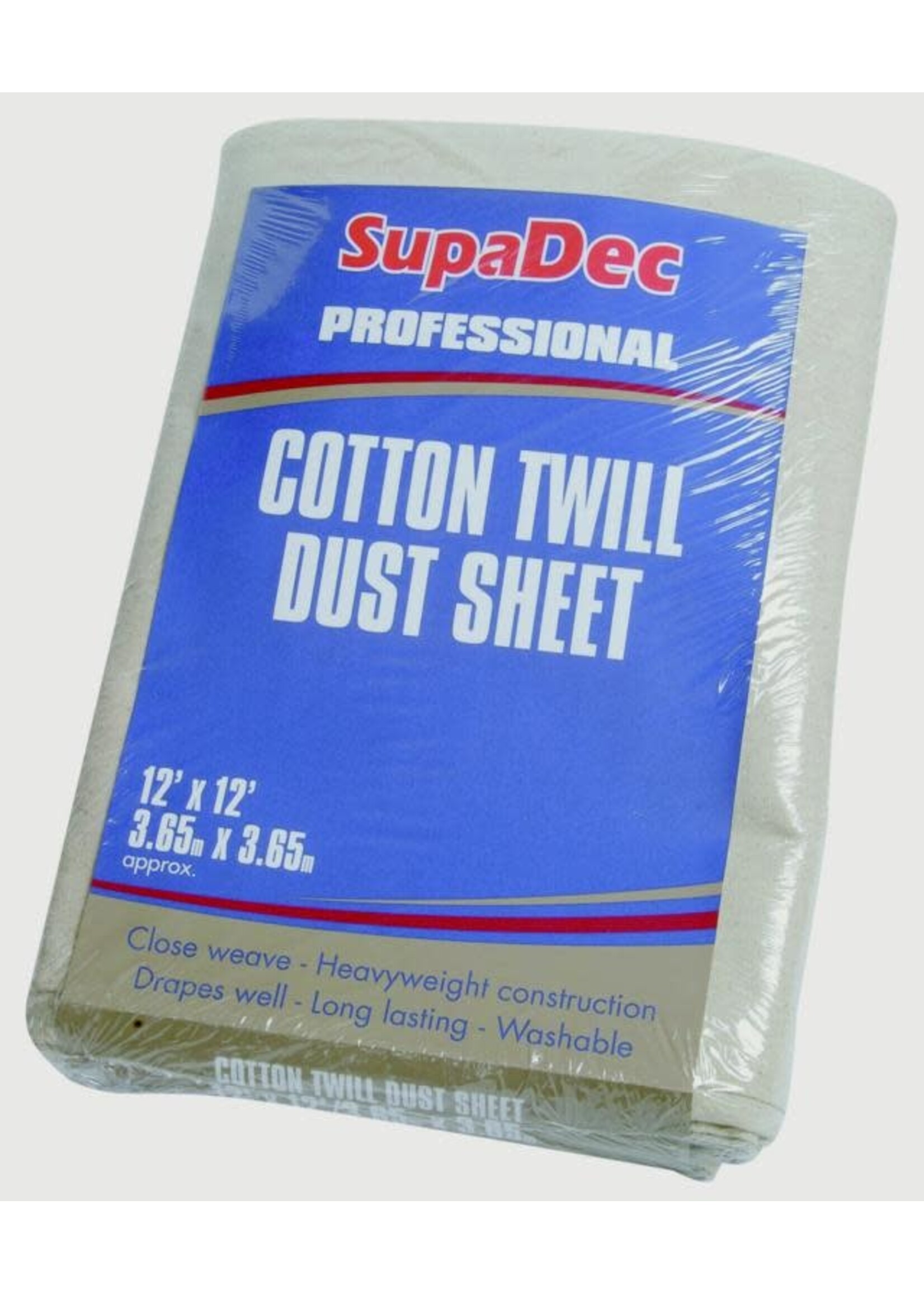 SupaDec SupaDec Cotton Twill Dust Sheet 12' x 12' (3.6m x 3.6m)