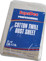 SupaDec SupaDec Cotton Dust Sheet 12x9  3.6mtr x 2.7mtr
