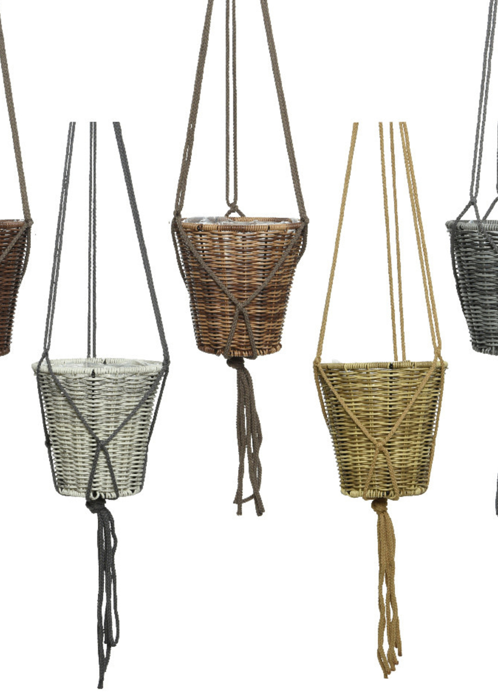 Decoris Wicker Hanging Plant Basket  16 x 17cm