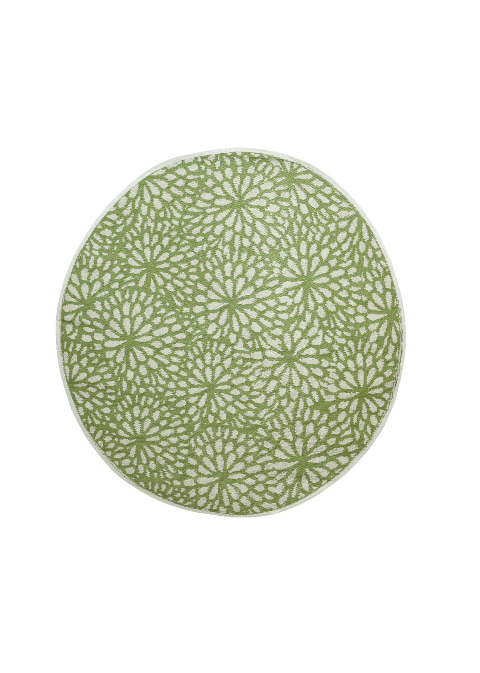 Decoris Outdoor Rug Round Floral- Yellow, Red, Yellow  150cm