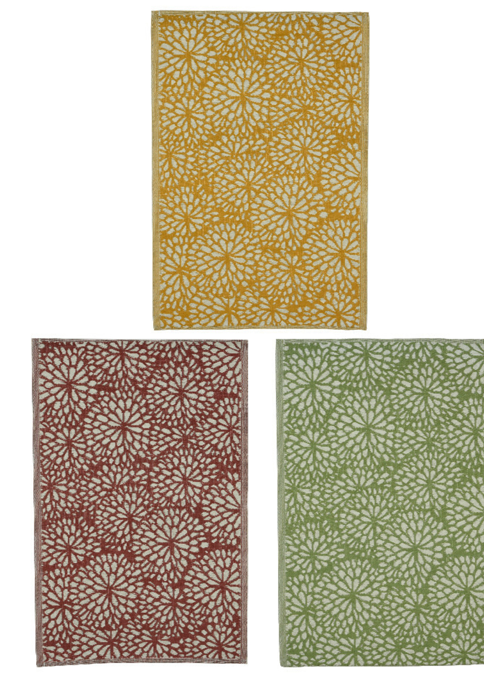 Decoris Outdoor Rug - Floral, Yellow, red or green 180 x 120cm