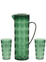 Decoris Green Tall Plastic Jug And 4 Cups