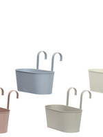 Decoris Oval Zinc Hanging Planter - 4 Pastel Colours Available