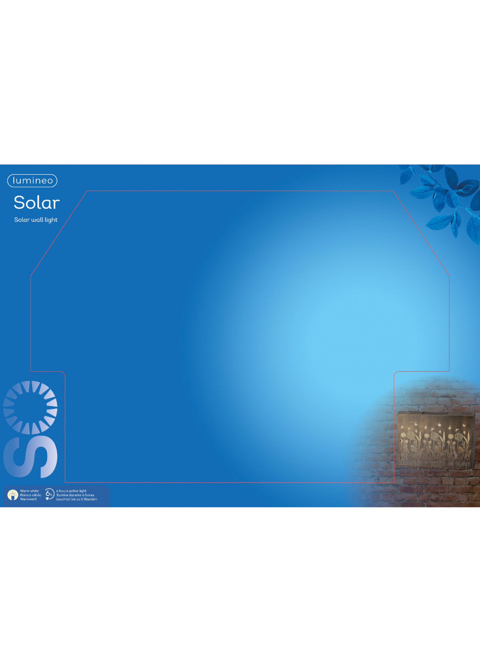 Lumineo Solar Metal Wall Panel 45 x 31 x 5cm