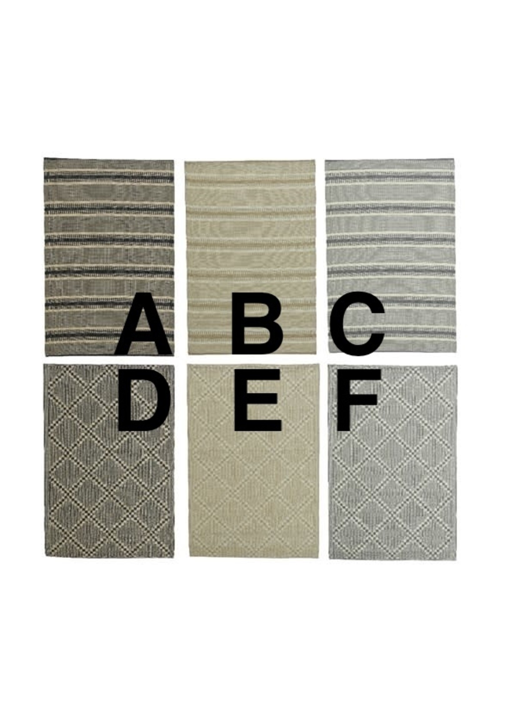 Decoris Decoris Outdoor Rug Check and Stripe 6 assorted (cost is each)  180 x 120cm