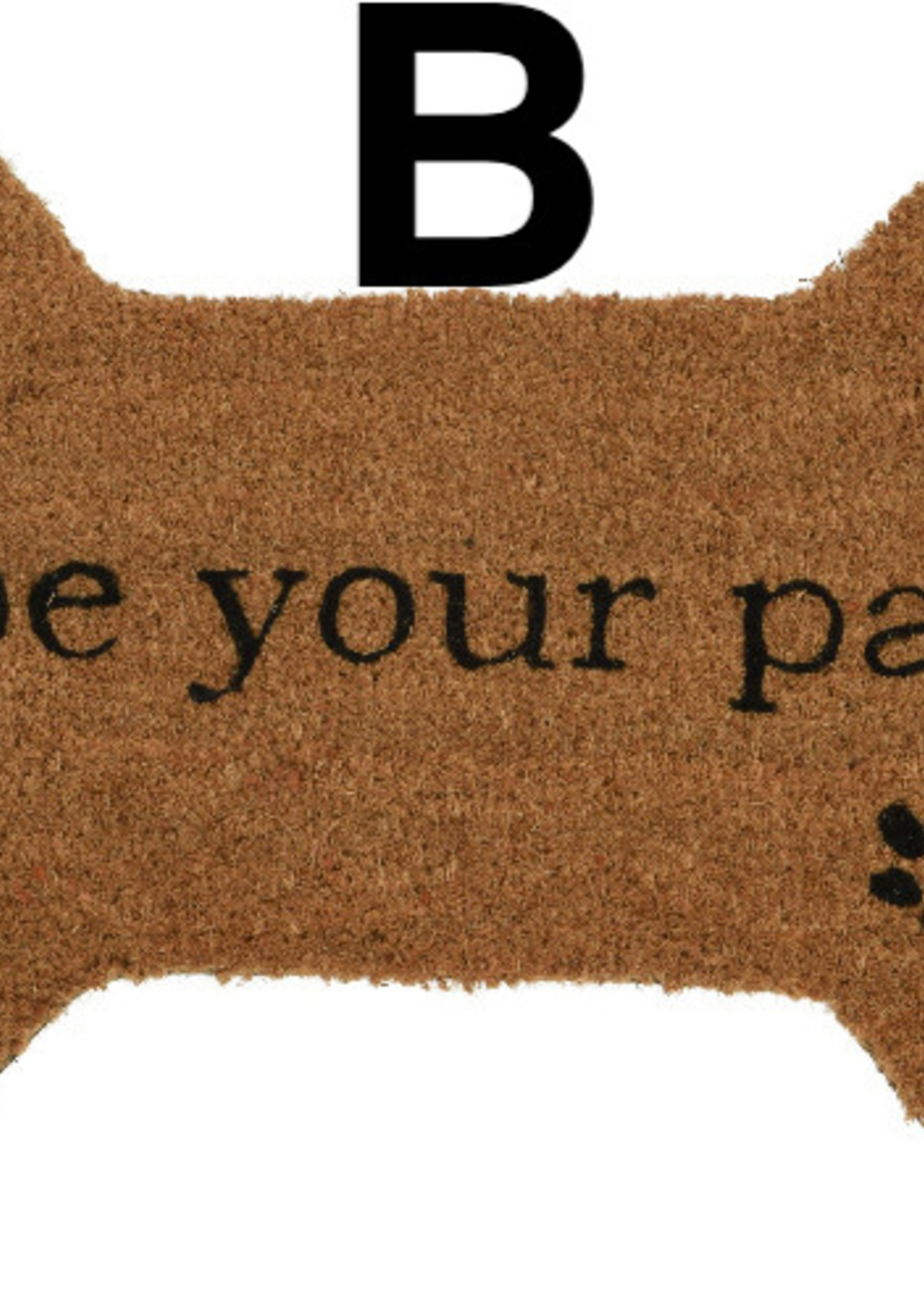 Decoris Decoris Bone Coir Doormat - Wipe Your Paws 60 x 40cm