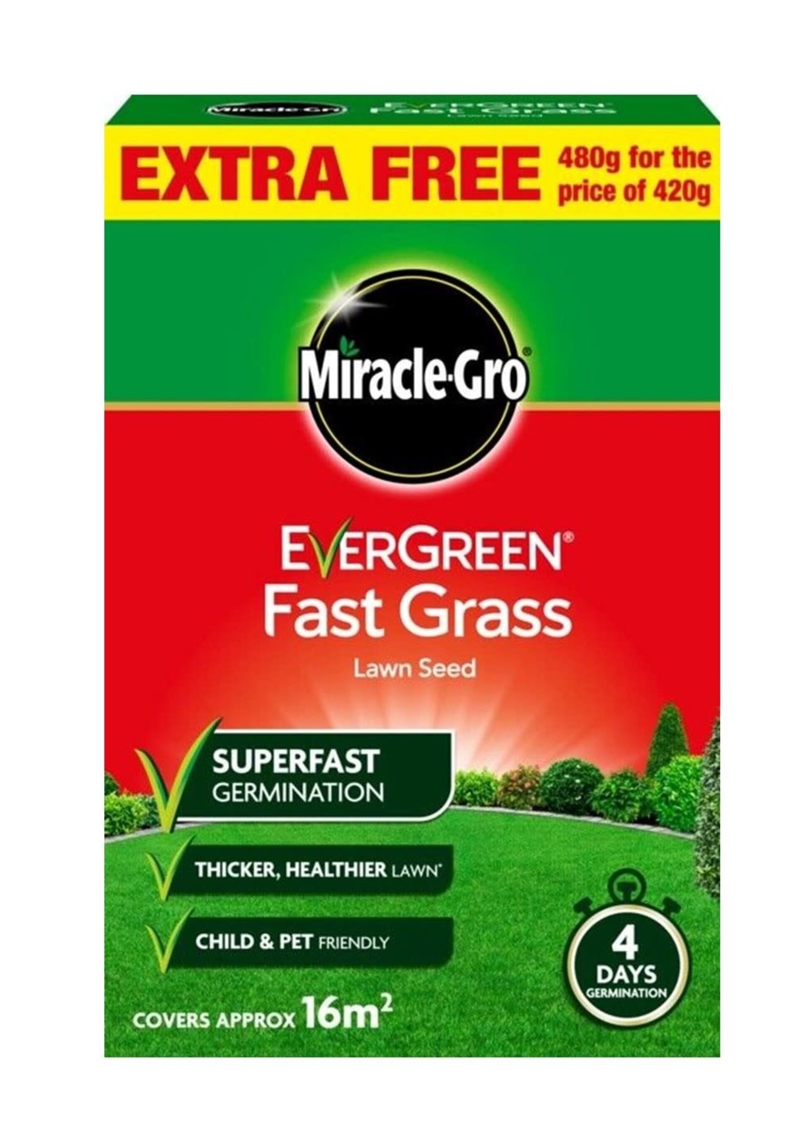 Miracle-Gro  (Scotts) Evergreen Fast Grass Seed Promo 480gm