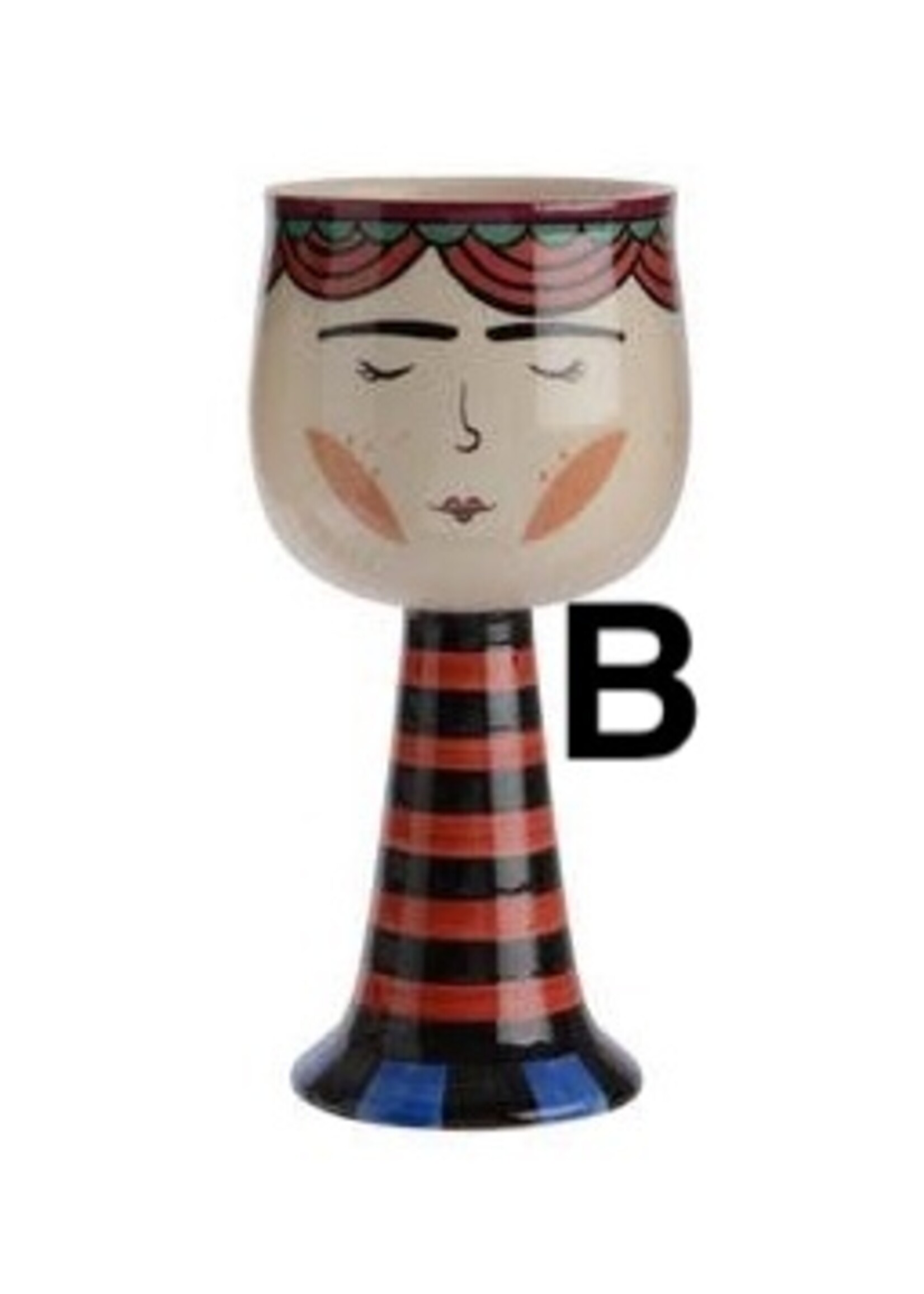 KaemingkS9 Doll Planters Stripes Tall 9x19.5cm (3 Designs Available)