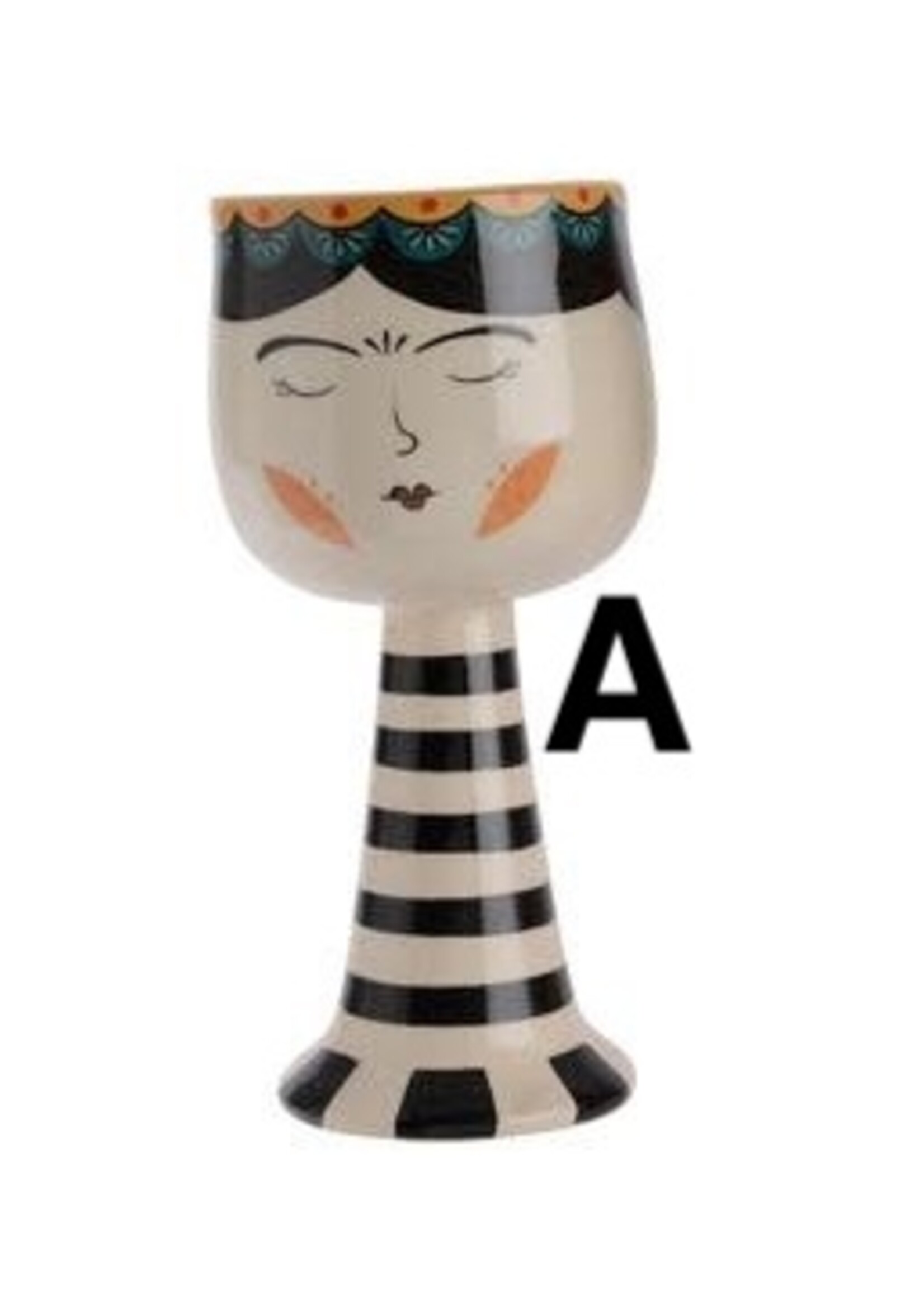 KaemingkS9 Doll Planters Stripes Tall 9x19.5cm (3 Designs Available)