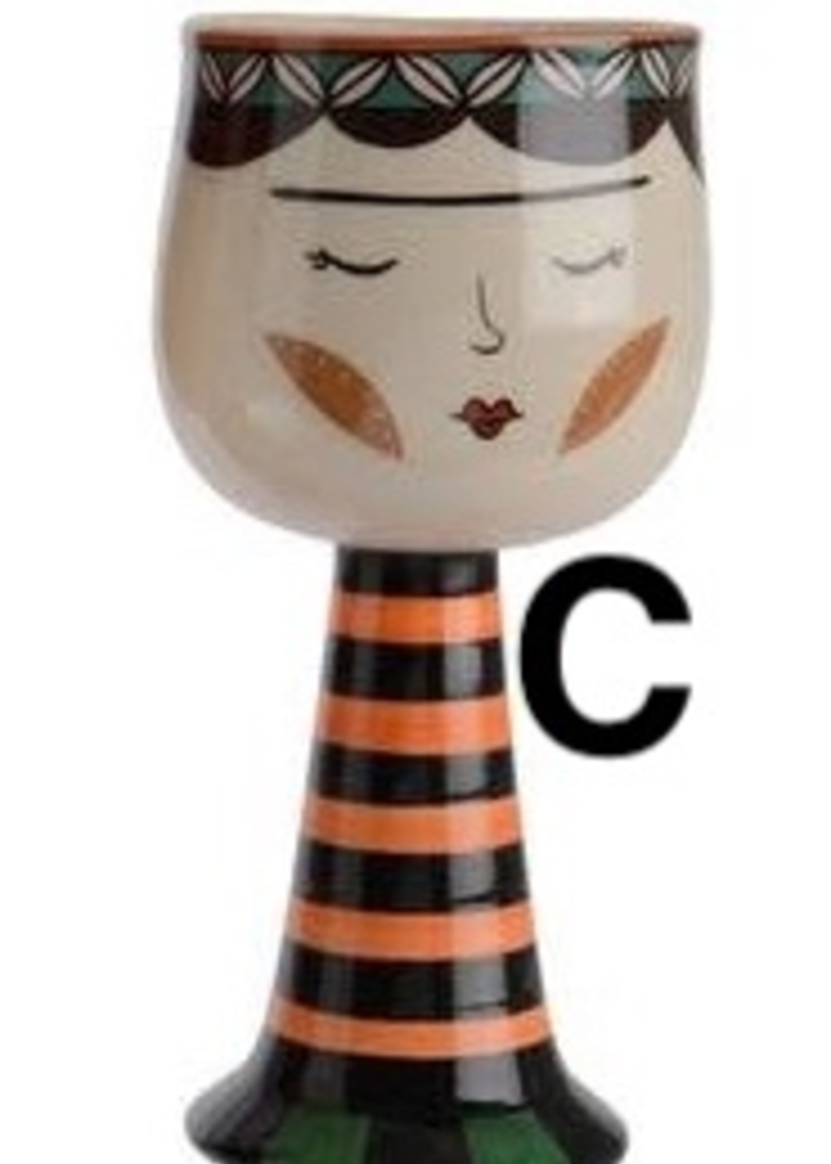 KaemingkS9 Doll Planters Stripes Tall 9x19.5cm (3 Designs Available)