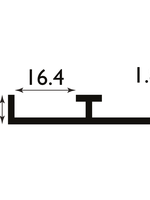 Easyfix Double Track Bottom Teak (W)16mm (L)2.44m