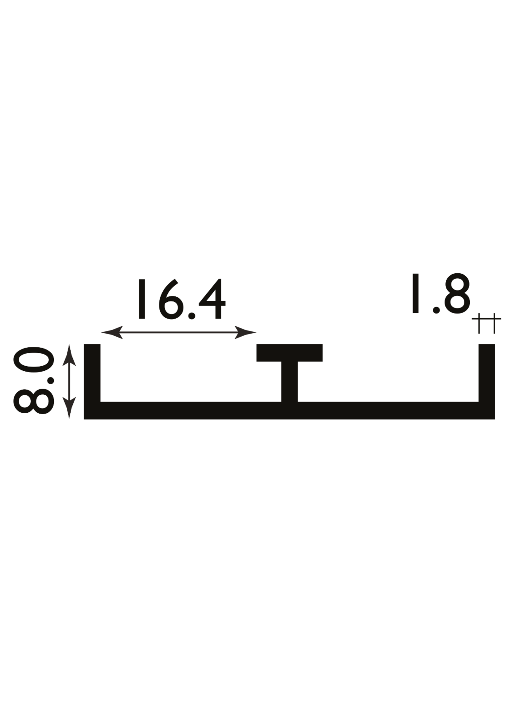 Easyfix Double Track Bottom Teak (W)16mm (L)2.44m