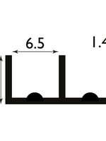 Easyfix Double Track Bottom Teak (W)6mm (L)2.44m
