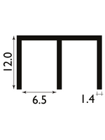 Easyfix Double Track Top Teak (W)6mm (L)2.44m