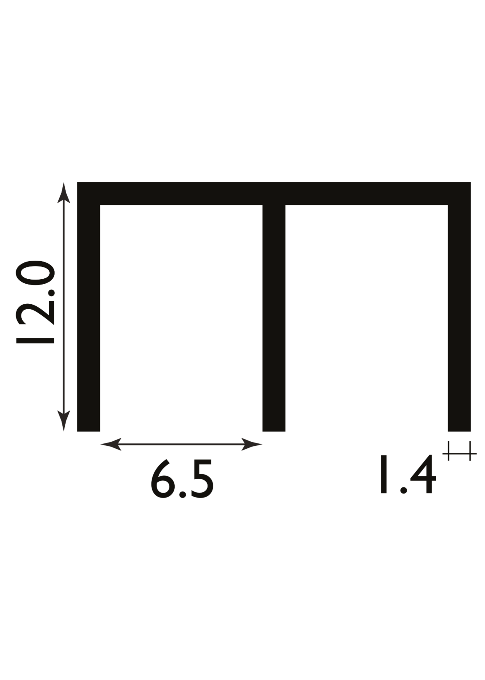 Easyfix Double Track Top Teak (W)6mm (L)2.44m