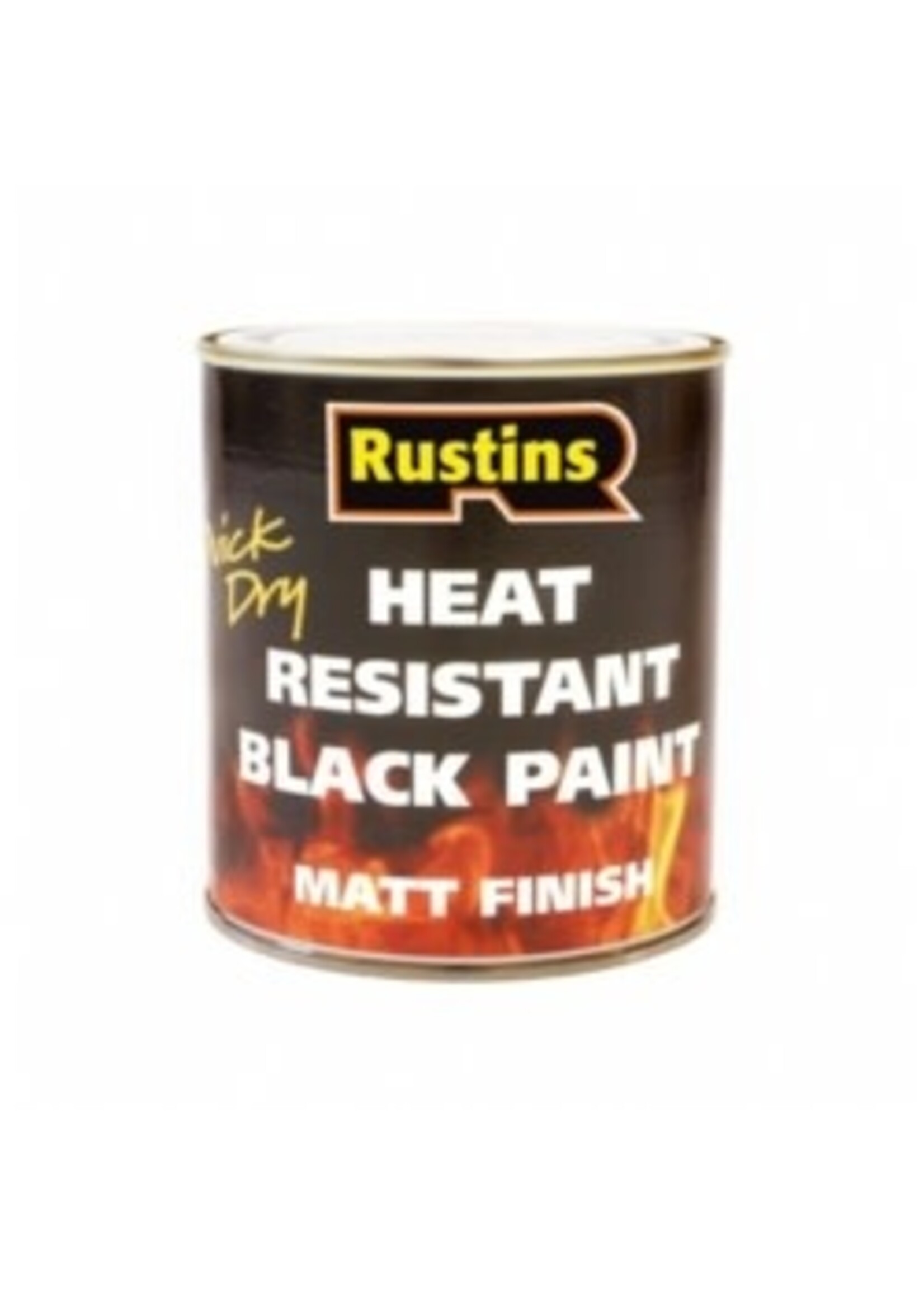 Rustins Rustins Quick Dry Heat Resistant Matt Black Paint 500ML