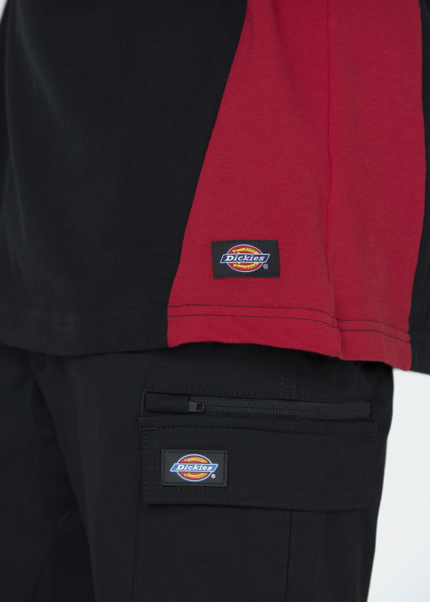 Dickies Dickies SH2004 Two Tone Polo L red/blk