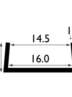 Easyfix Plastic Clip On Edging Flat Teak (W)16mm (L)2.44m