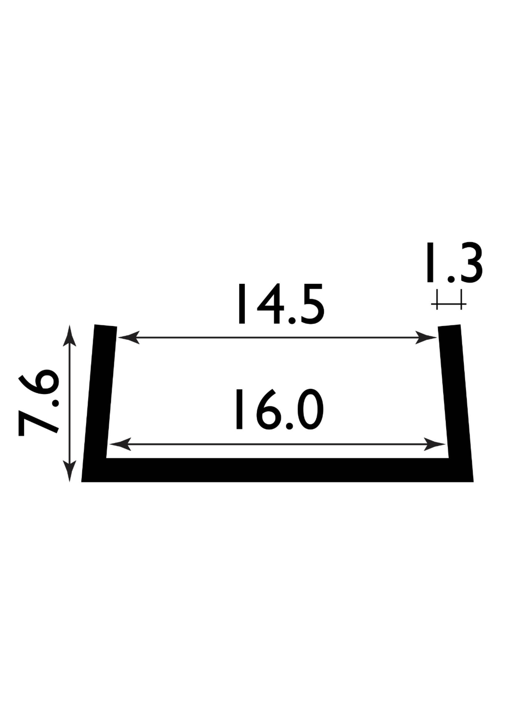 Easyfix Plastic Clip On Edging Flat White (W)16mm (L)2.44m