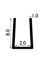 Easyfix Clipglaze Edging Strip Clear 2mm (Price Per Mtr)