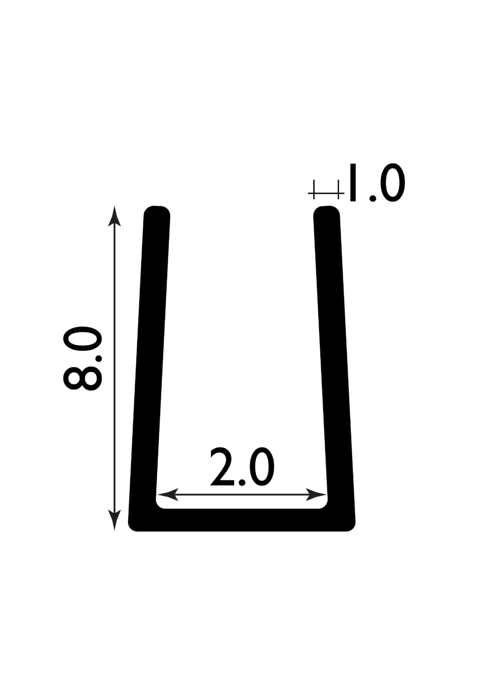 Easyfix Clipglaze Edging Strip Clear 2mm (Price Per Mtr)