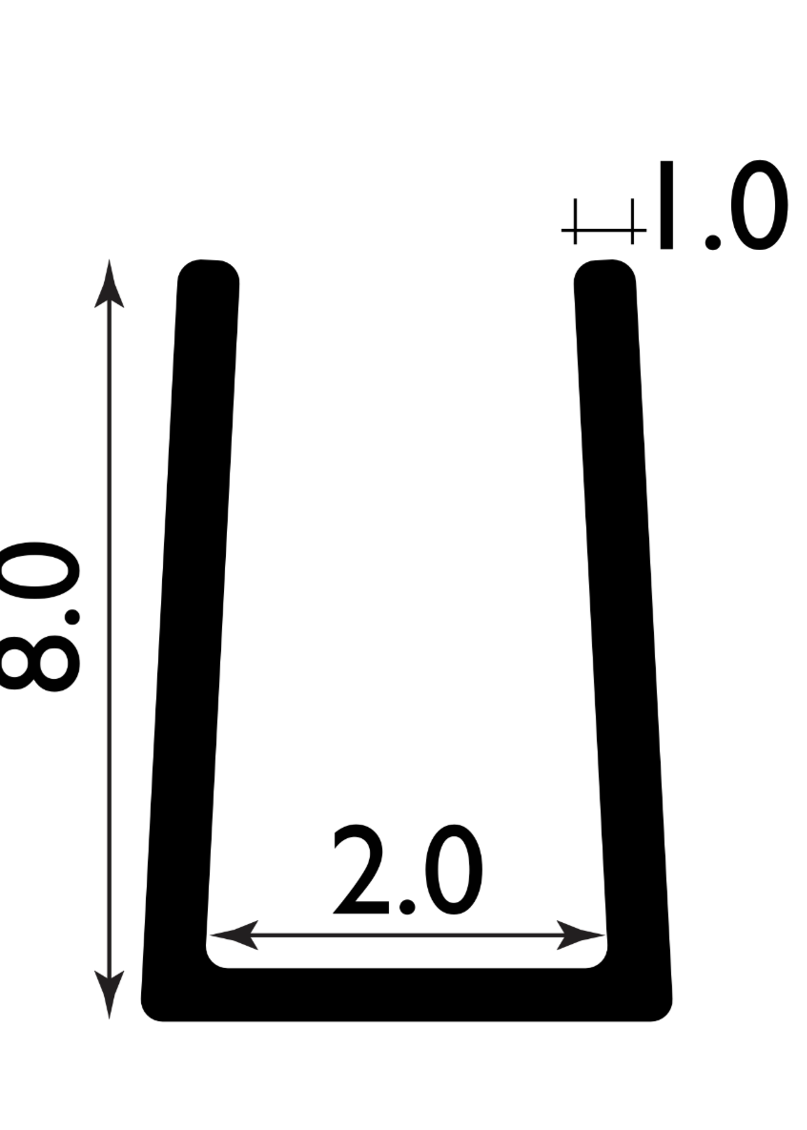 Easyfix Clipglaze Edging Strip White 2mm (Price per Mtr)
