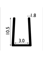 Easyfix Clipglaze Edging Strip White 3mm (Price per Mtr)