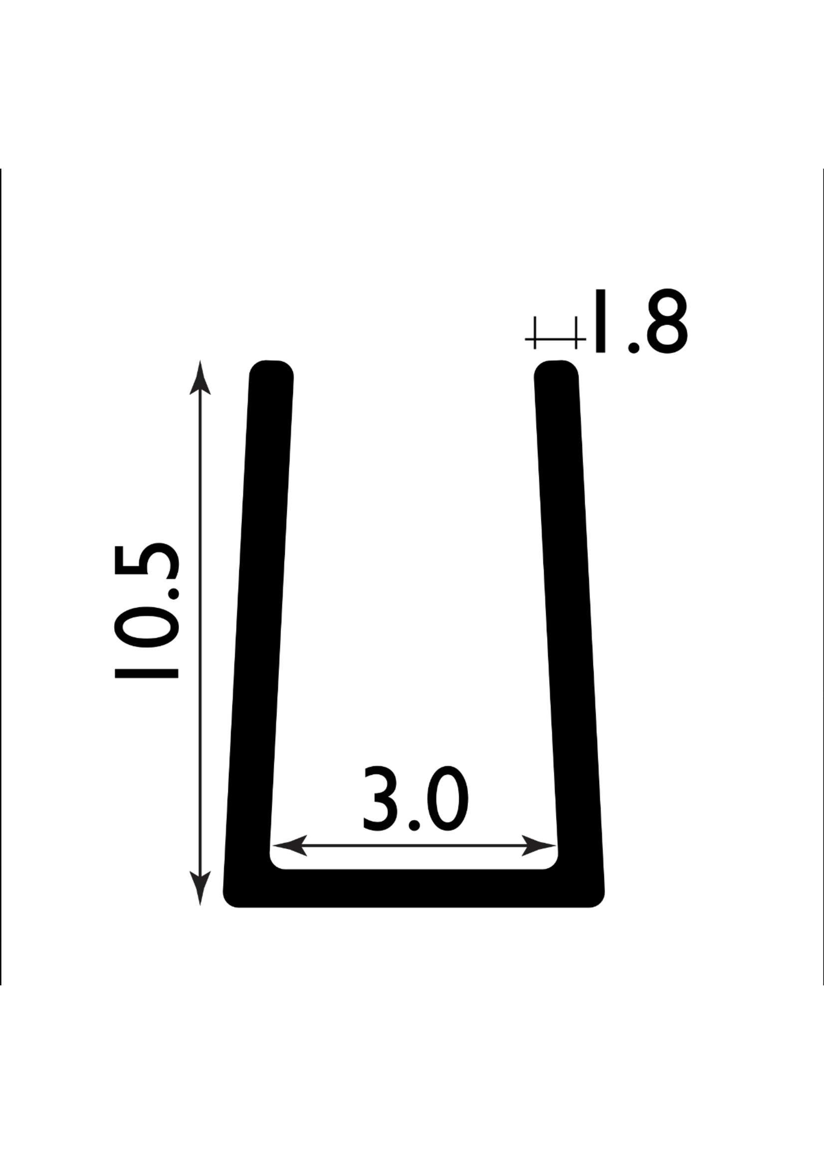 Easyfix Clipglaze Edging Strip White 3mm (Price per Mtr)