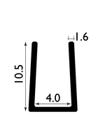 Easyfix Clipglaze Edging Strip White 4mm (Price  per Mtr)