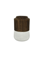 Decoris Wooden Vase 20cm