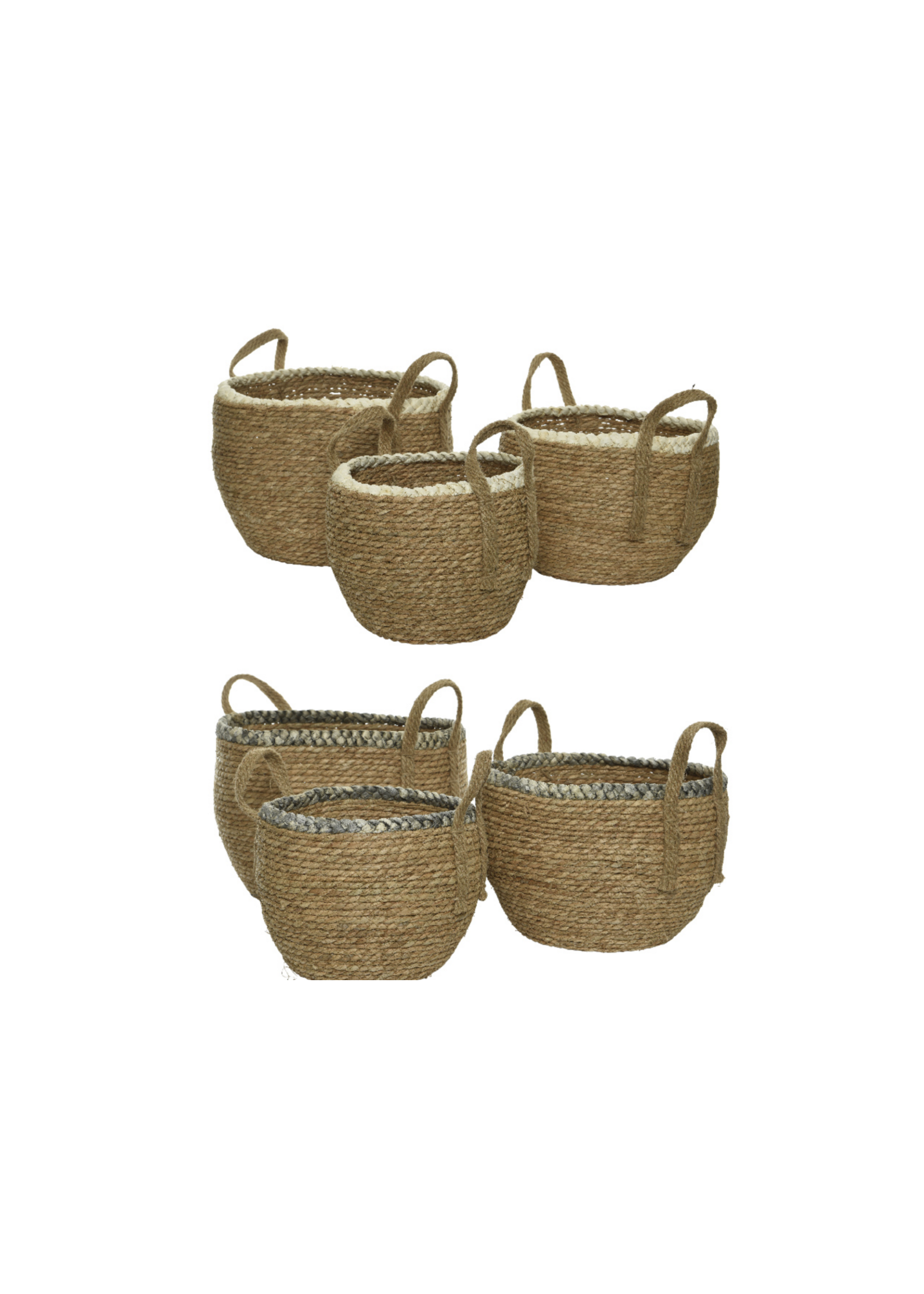 Decoris Basket rush grass braided cornleaf Medium 30cm