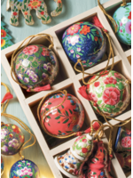 Namaste Hand Painted Papier Mache Bauble 4cm