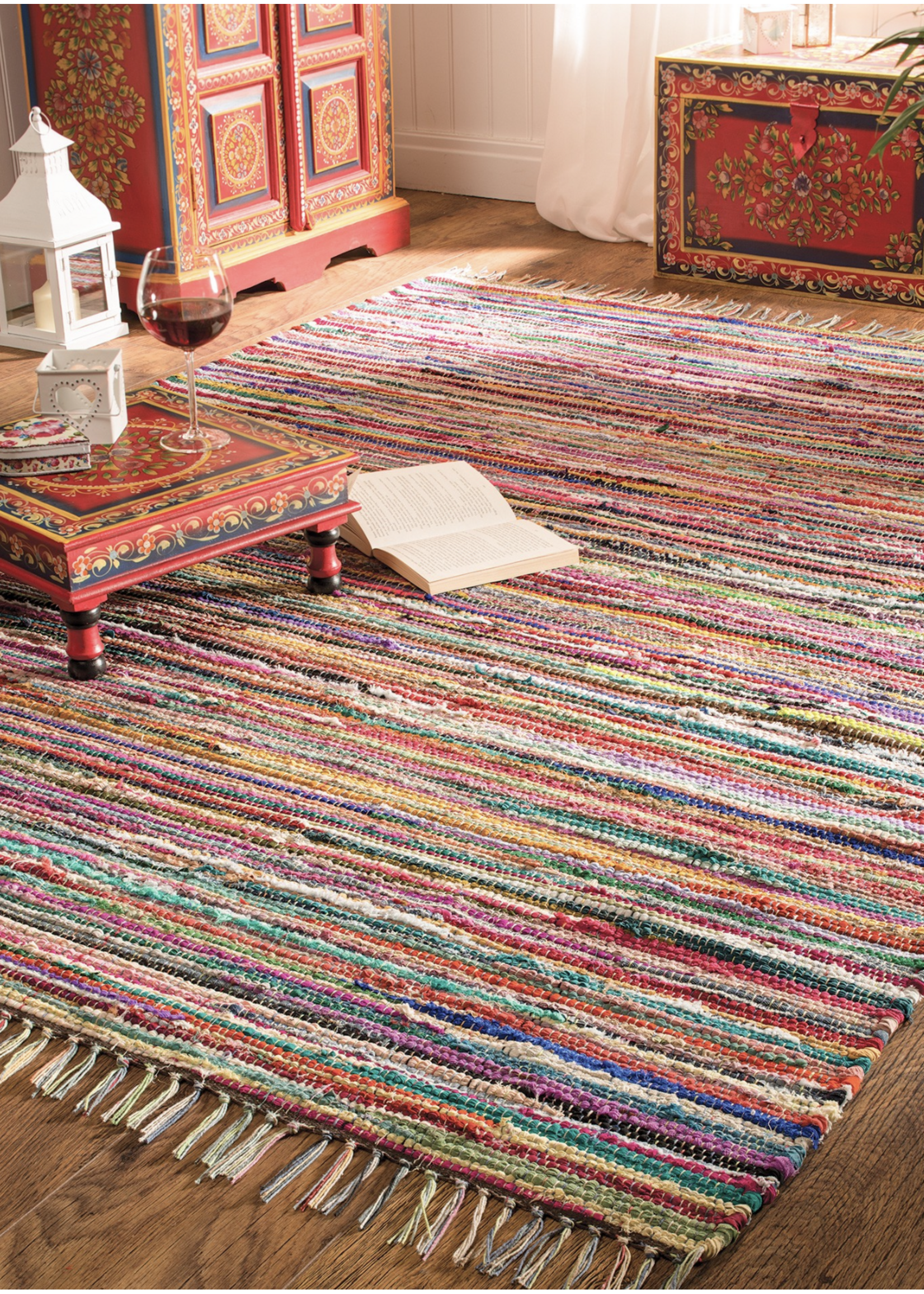 Namaste Rag Rug Fair Trade 75x120cm
