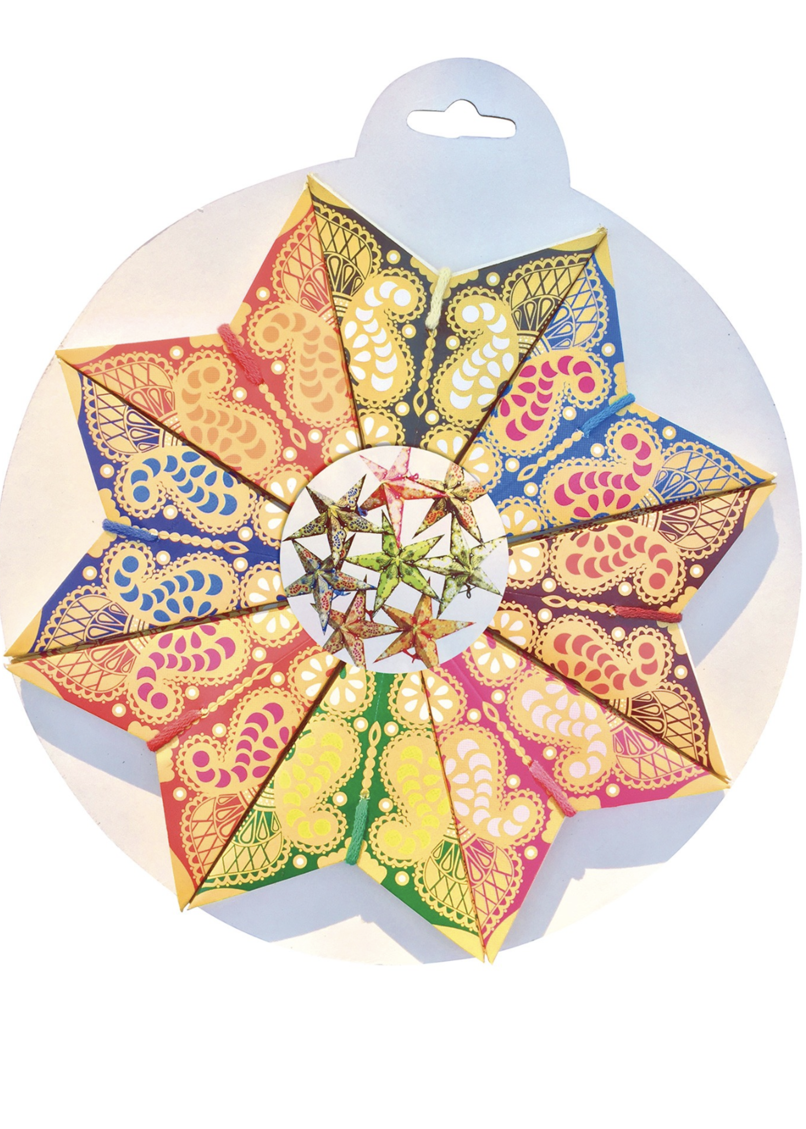 Namaste Handmade Paper Stars Paisley Print 8 Pack