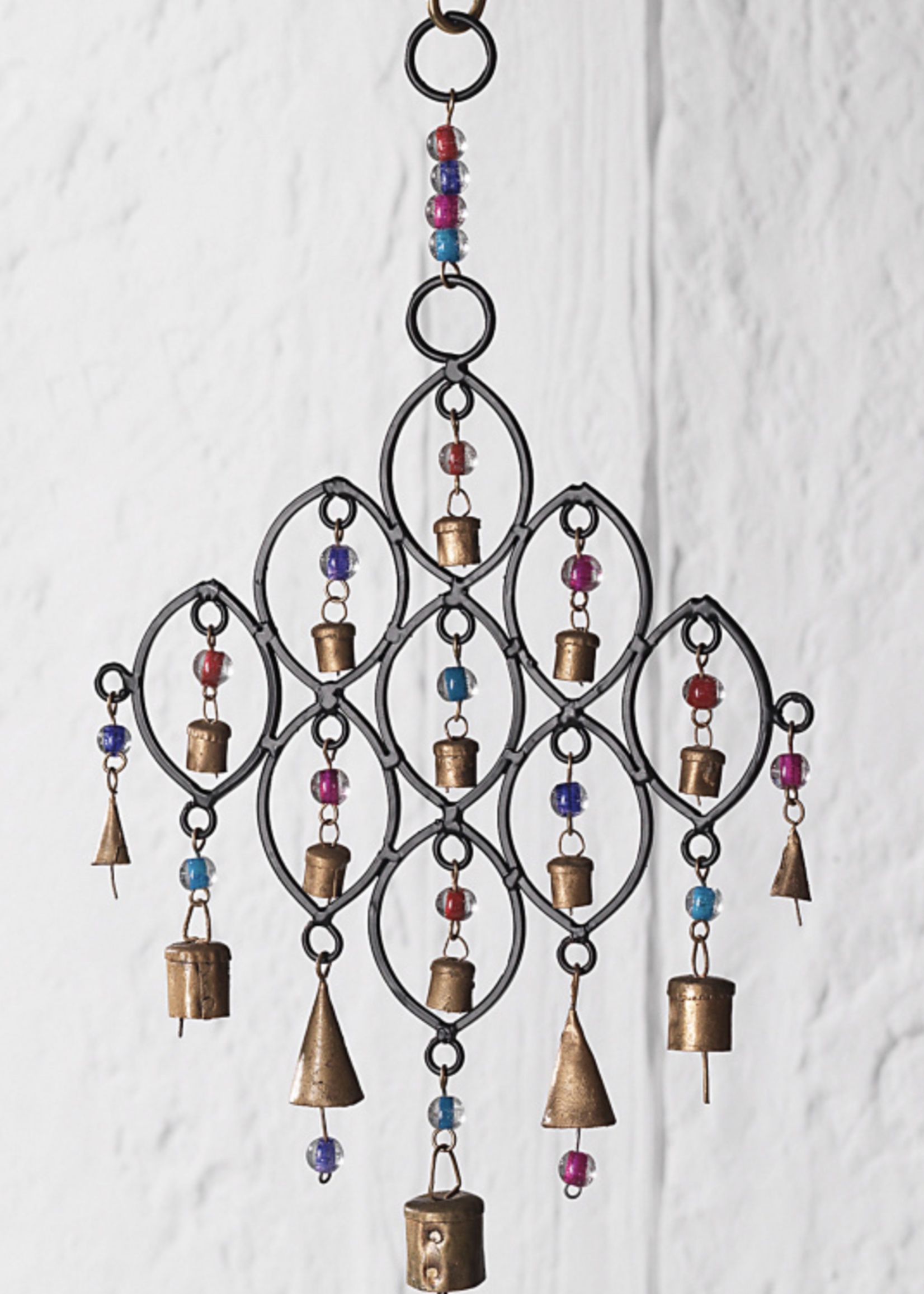 Namaste Recycled Iron Wind Chime With Bells and Beads