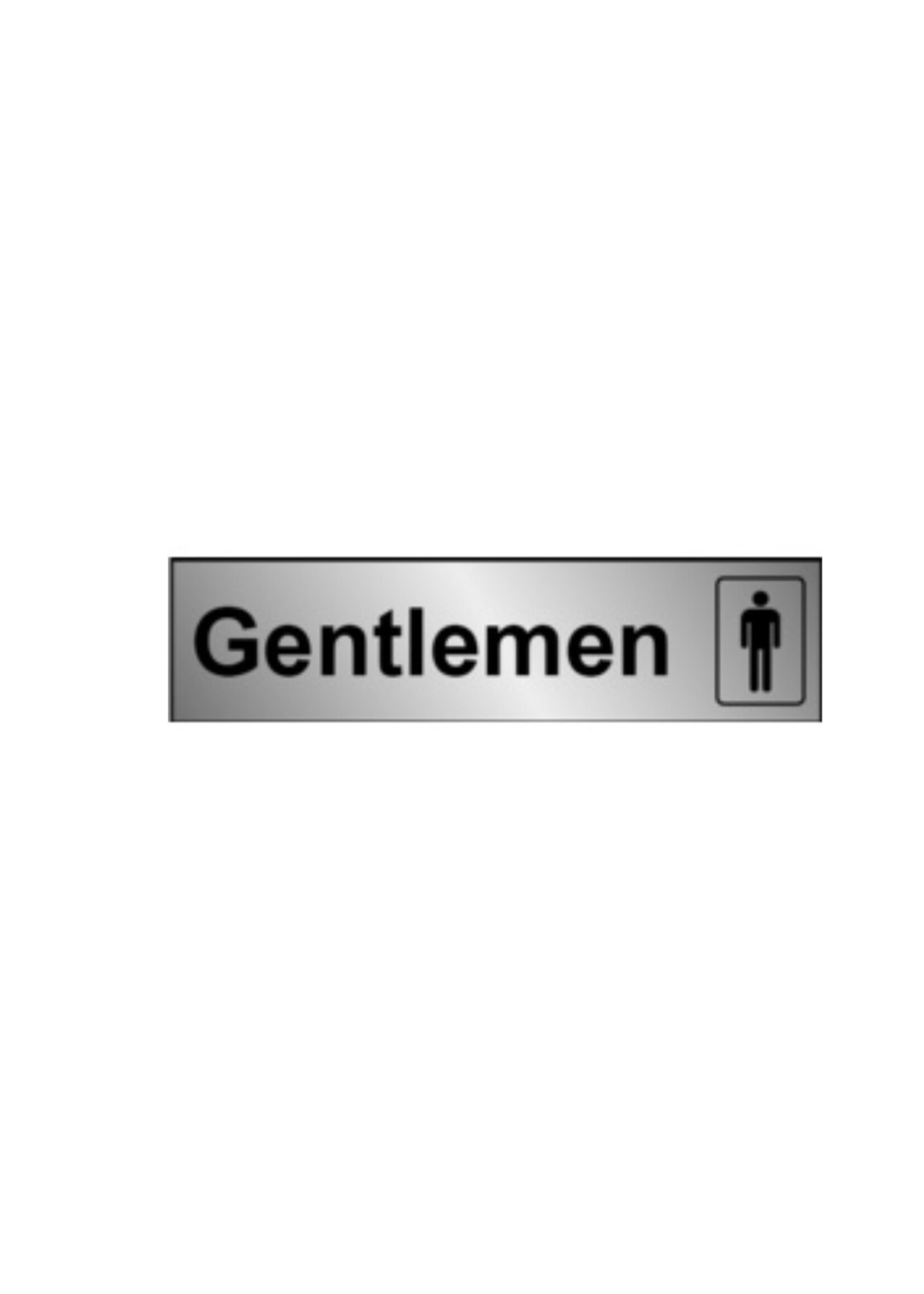 House Nameplate Co Metal Effect Gentlemen information sign  5x22.5cm