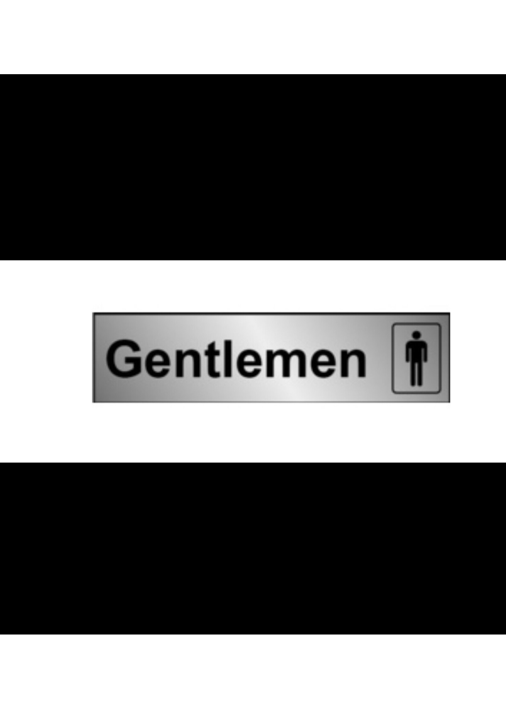 House Nameplate Co Metal Effect Gentlemen information sign  5x22.5cm