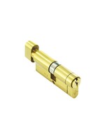 1 Star Euro Cylinder Lock Double Thumbturn  35 x 35mm Brass S2094