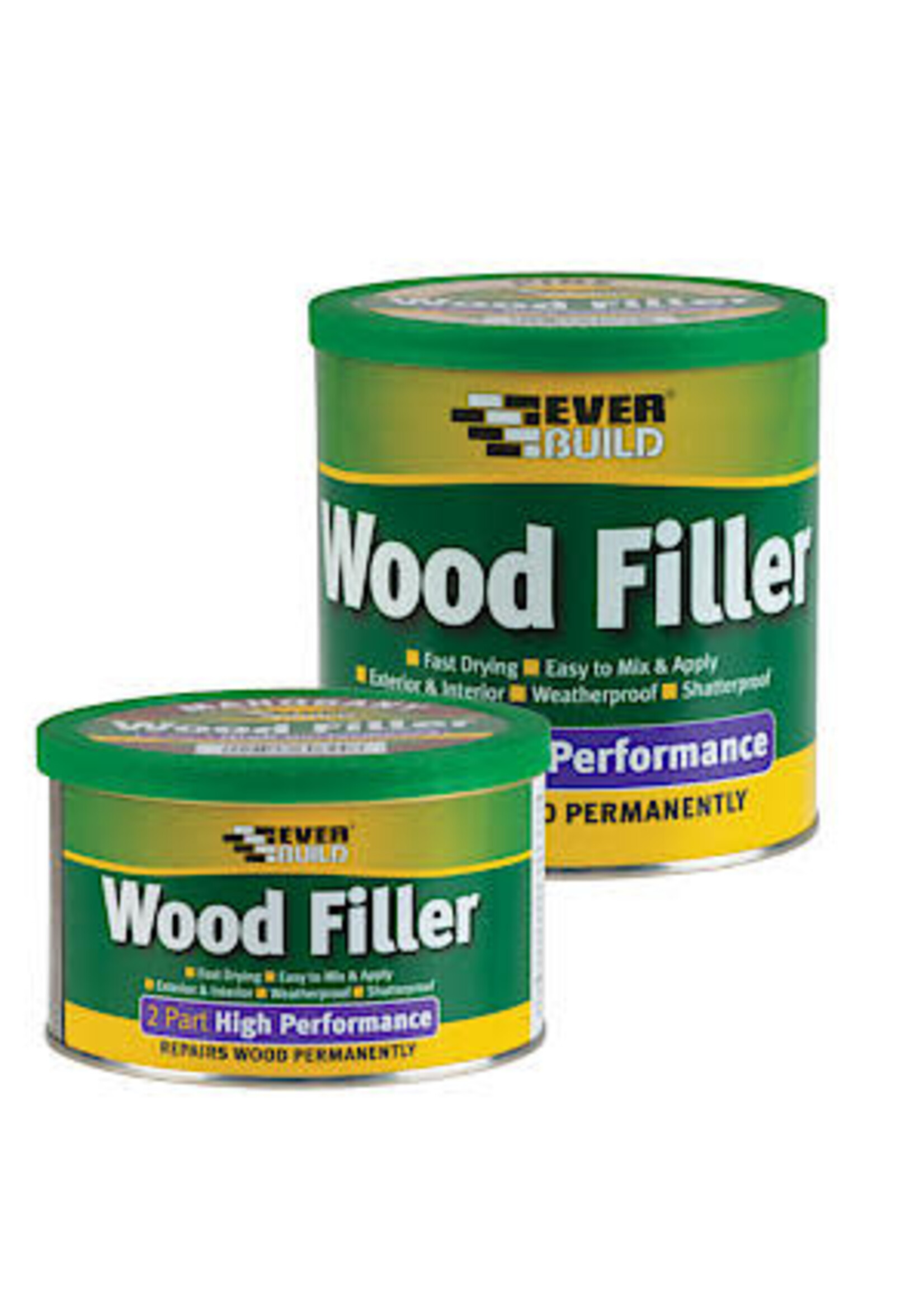 Everbuild Products Everbuild 2 Part wood filler oak 500g