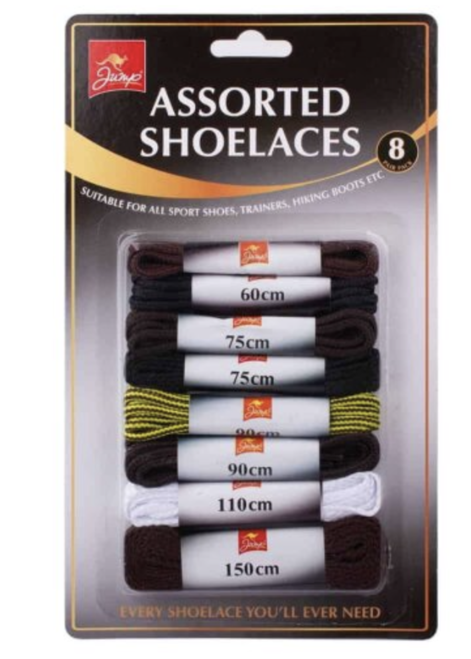 151 Shoe Laces Assorted 8 Pack